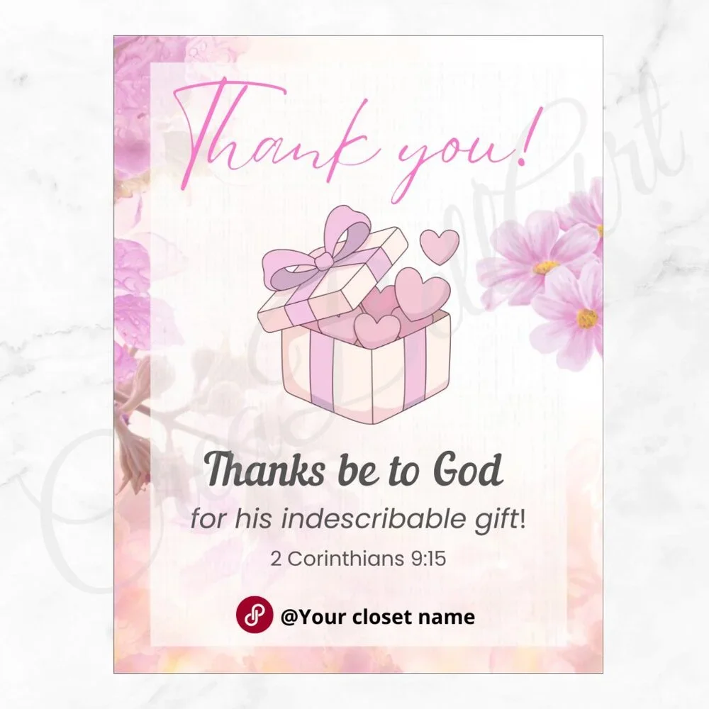 100 Pack Biblie Thank You Insert Cards - Small Business Thank You Card 4
